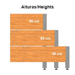 Alturas mesa de cultivo