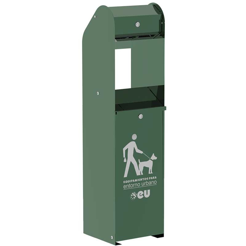 Dog waste bin shop with bag dispenser